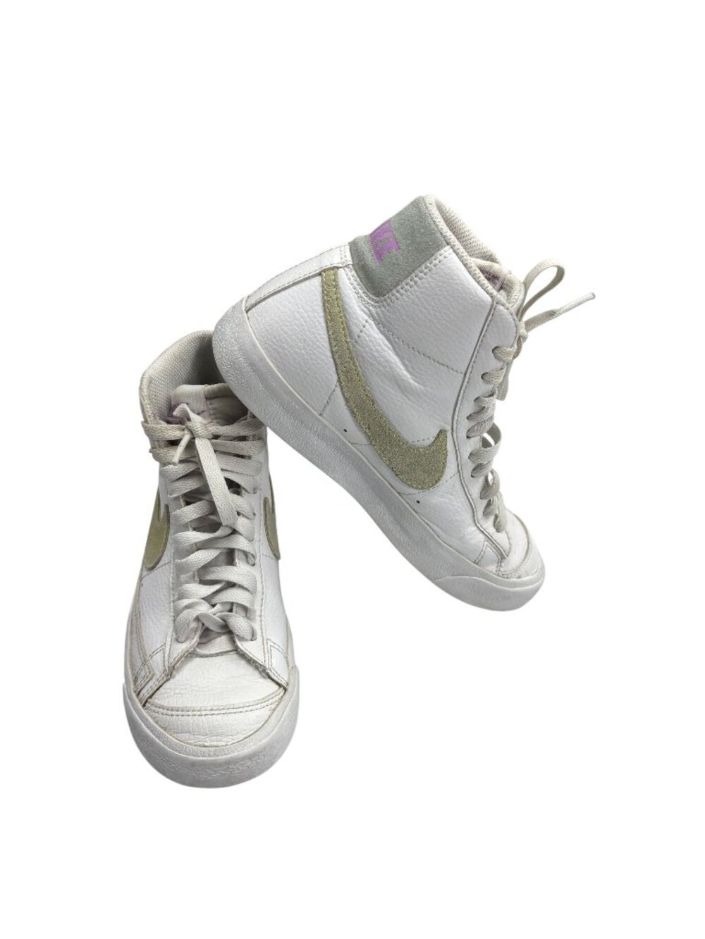 Nike Blazer Mid 77 White High Top Sneakers Youth Size 4Y